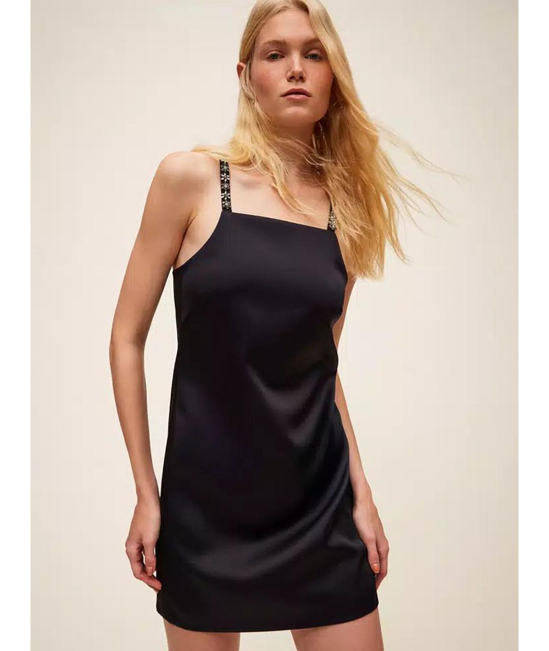 TWIN-SET Черное полиамидовое коктейльное платье, фото 3