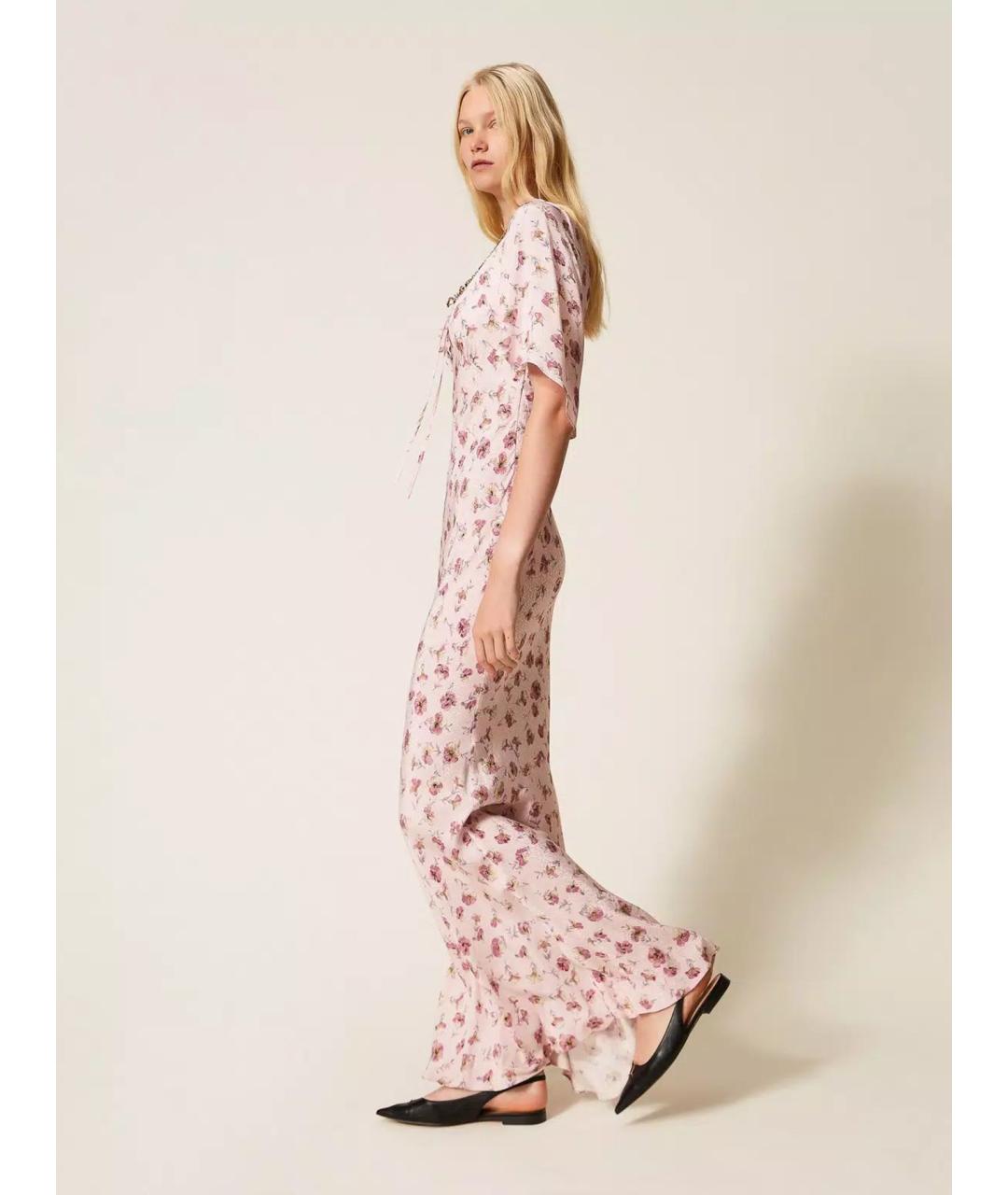 TWIN-SET Мульти вискозное повседневное платье, фото 3