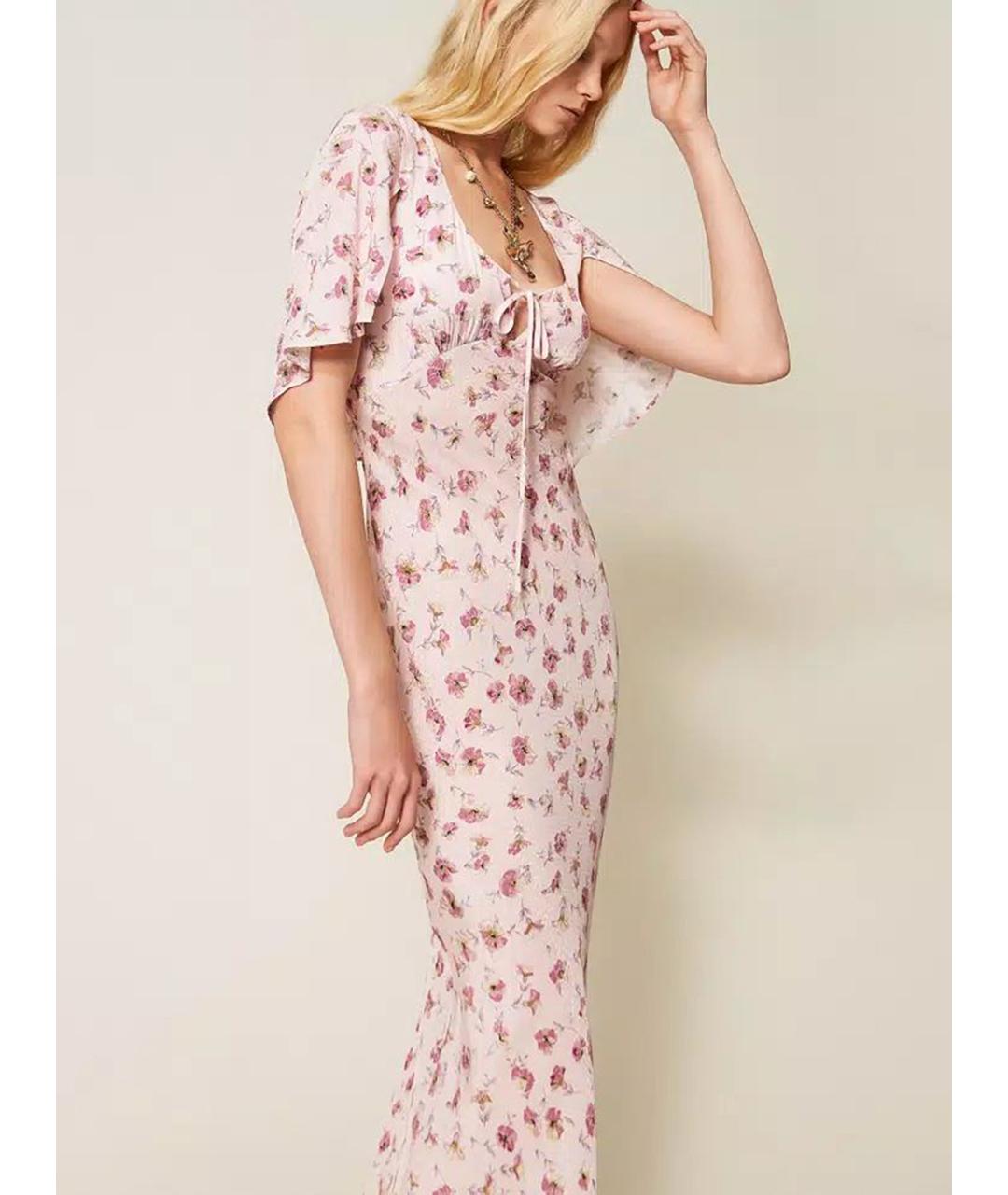 TWIN-SET Мульти вискозное повседневное платье, фото 5