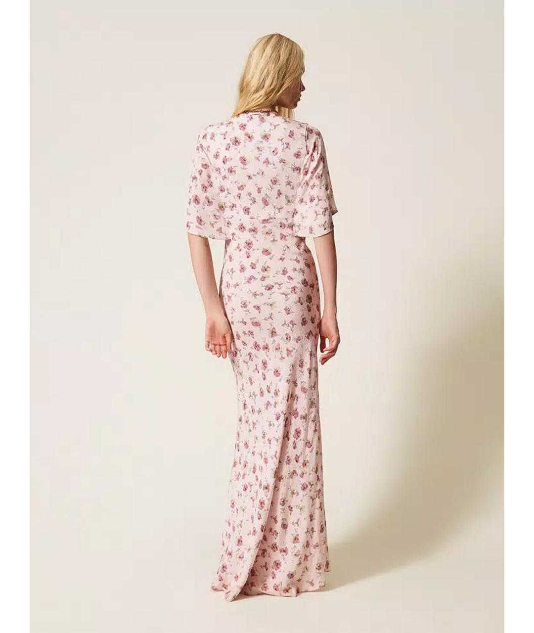 TWIN-SET Мульти вискозное повседневное платье, фото 4