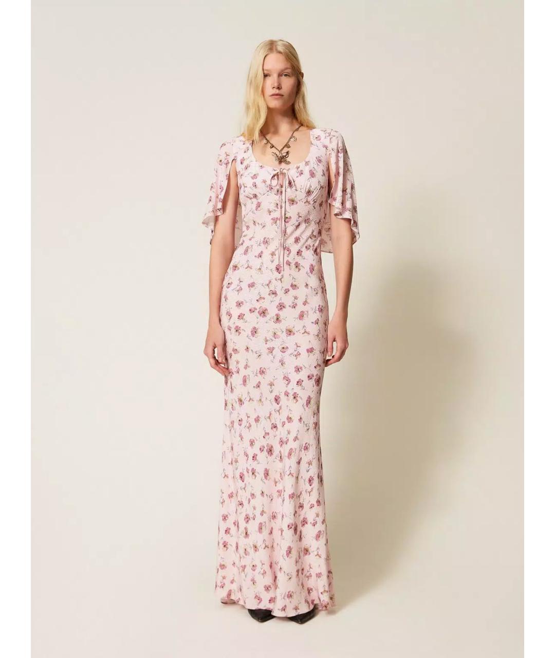 TWIN-SET Мульти вискозное повседневное платье, фото 2