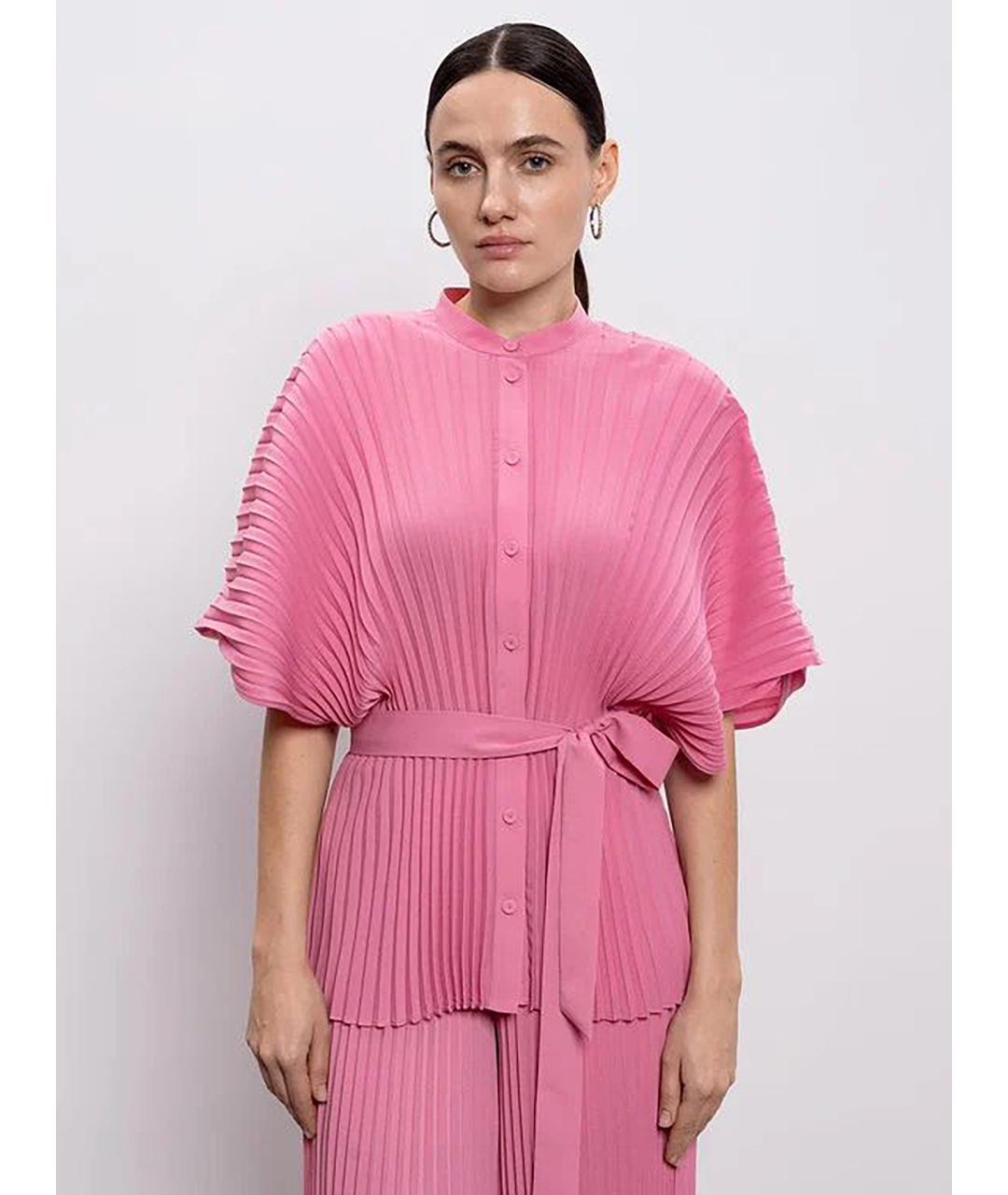 TWIN-SET Розовая полиэстеровая блузы, фото 3