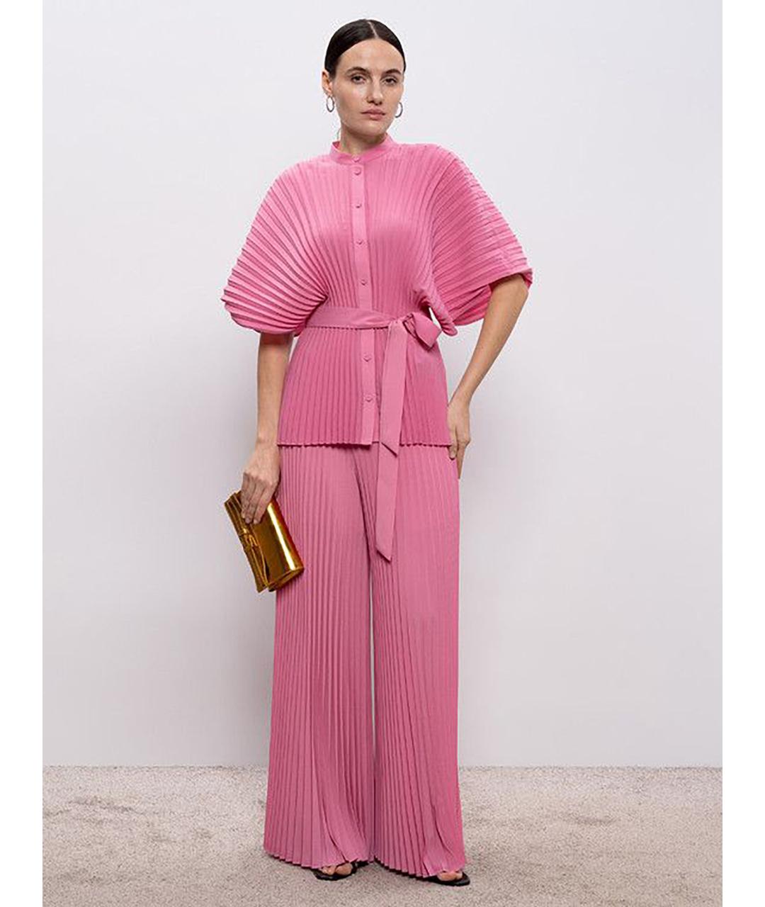 TWIN-SET Розовая полиэстеровая блузы, фото 2