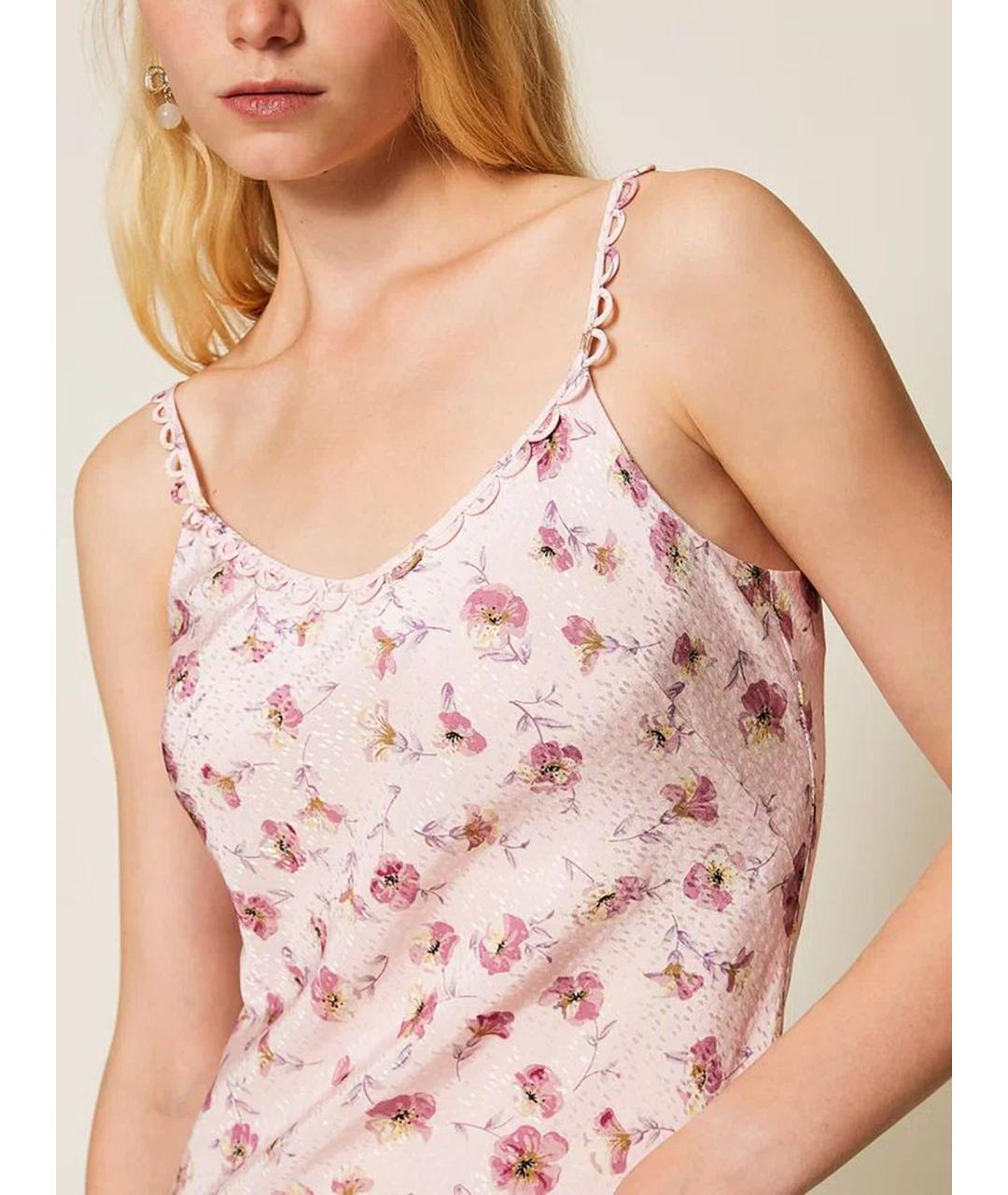 TWIN-SET Мульти вискозное повседневное платье, фото 5