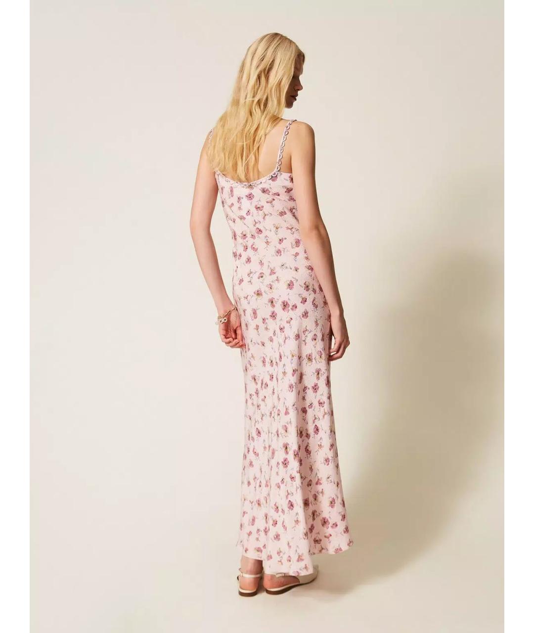 TWIN-SET Мульти вискозное повседневное платье, фото 4