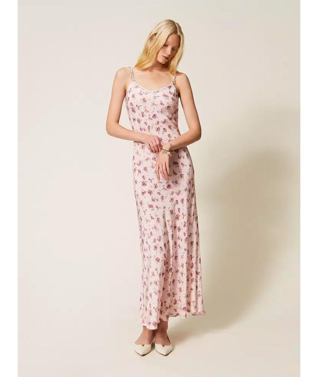 TWIN-SET Мульти вискозное повседневное платье, фото 3