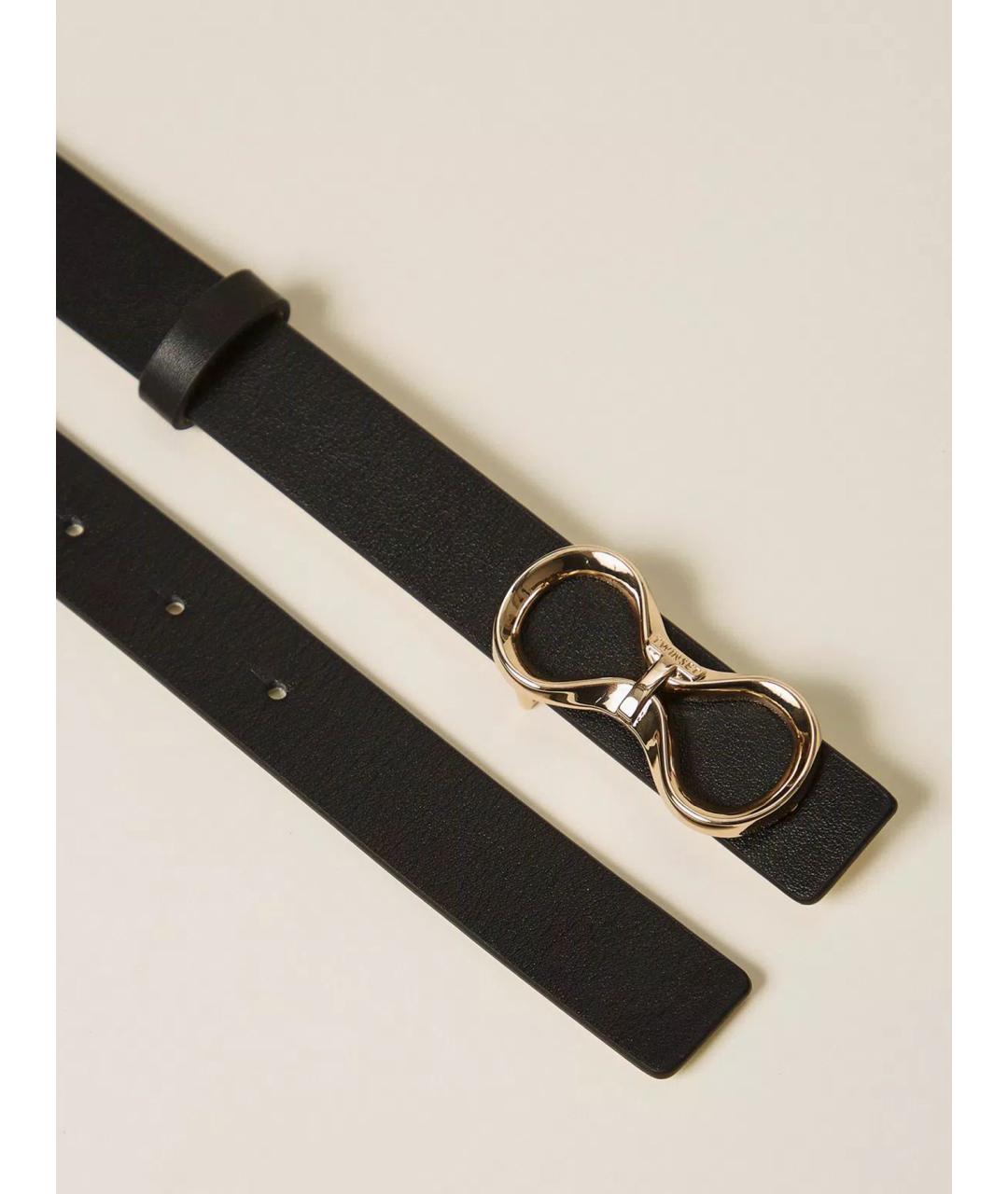 TWIN-SET Черный кожаный ремень, фото 2