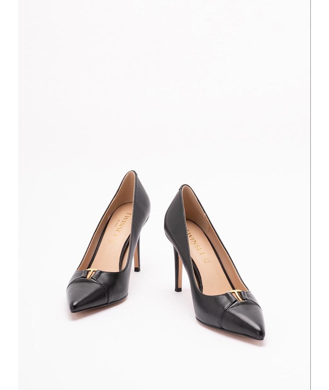 TWIN-SET Черные кожаные туфли, фото 2