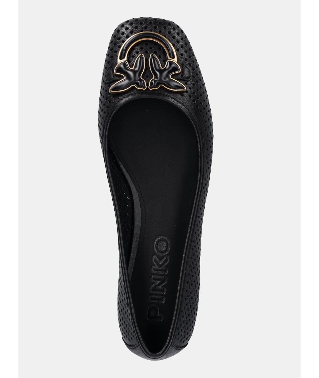 PINKO Черные кожаные балетки, фото 4