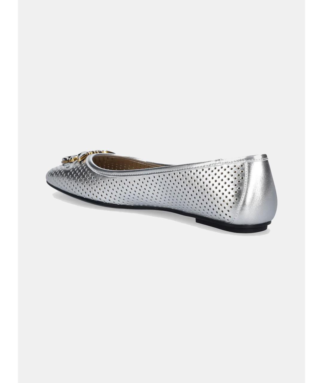 PINKO Серебряные кожаные балетки, фото 3