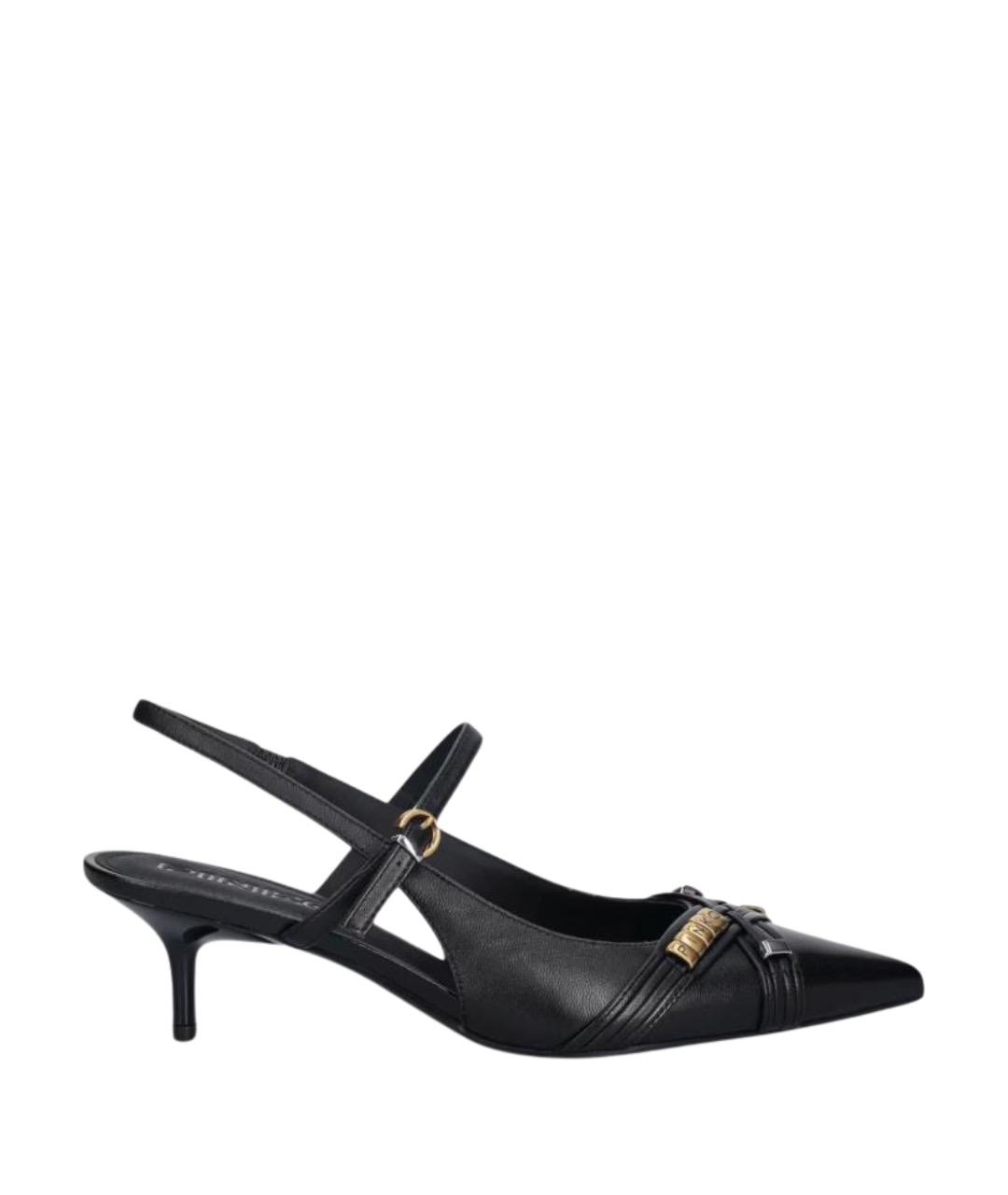 PINKO Черные кожаные туфли, фото 1