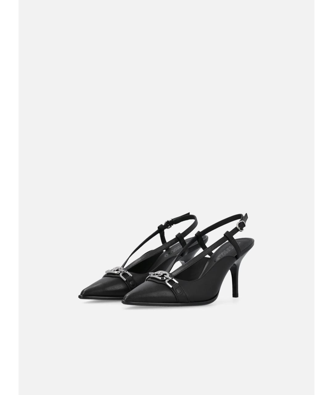 PINKO Черные кожаные туфли, фото 6