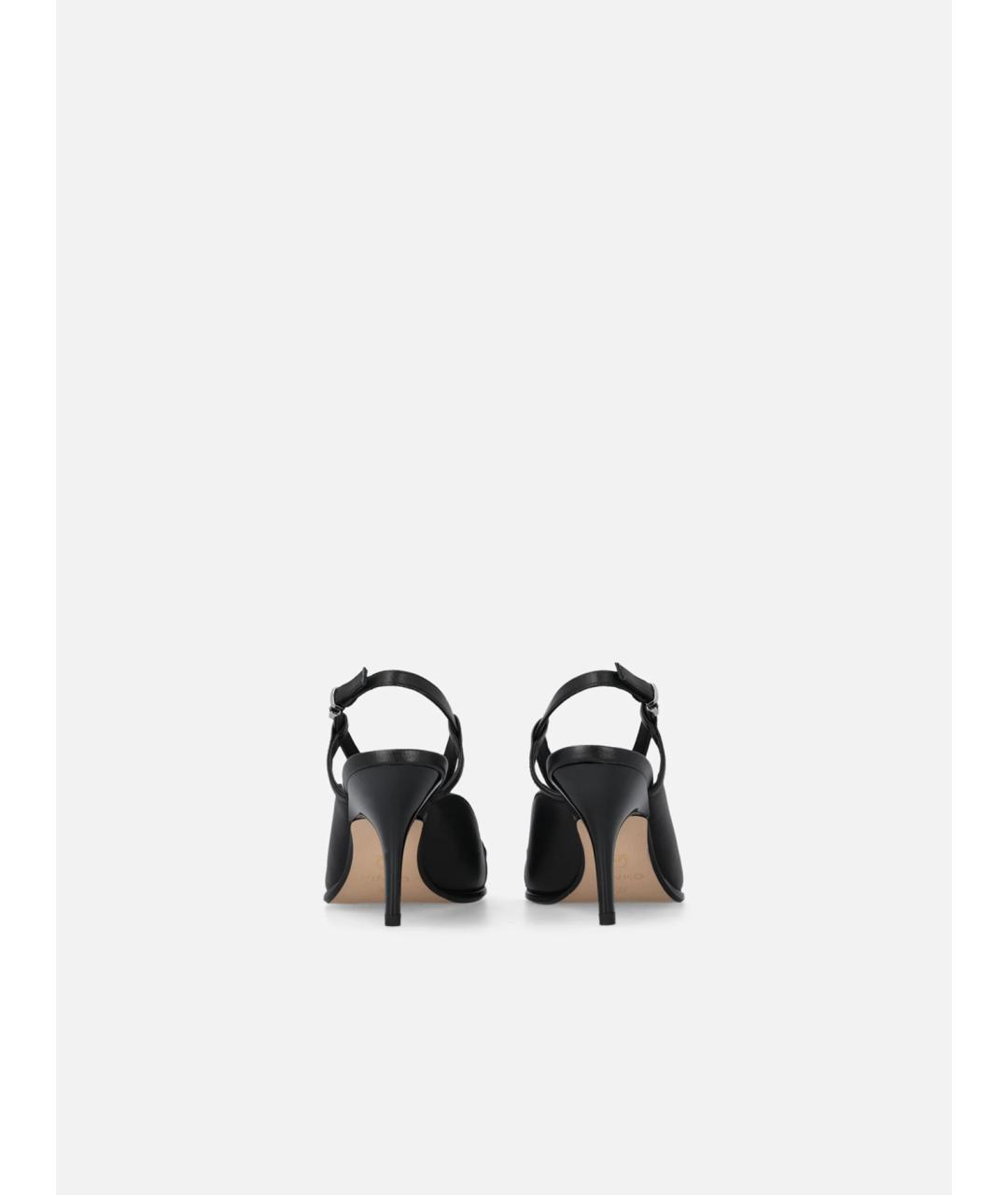 PINKO Черные кожаные туфли, фото 8