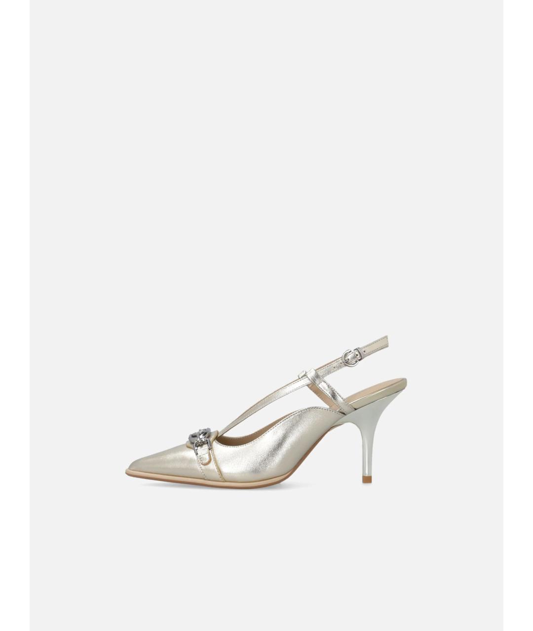 PINKO Серебряные кожаные туфли, фото 5