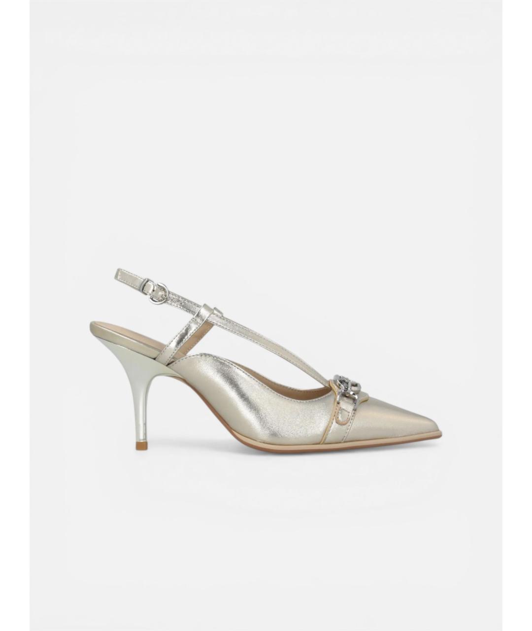 PINKO Серебряные кожаные туфли, фото 10