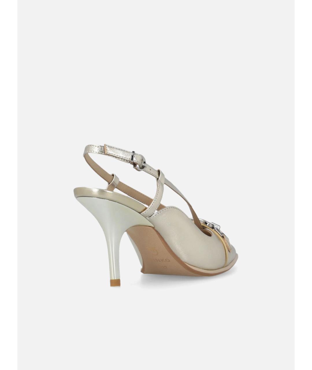 PINKO Серебряные кожаные туфли, фото 3