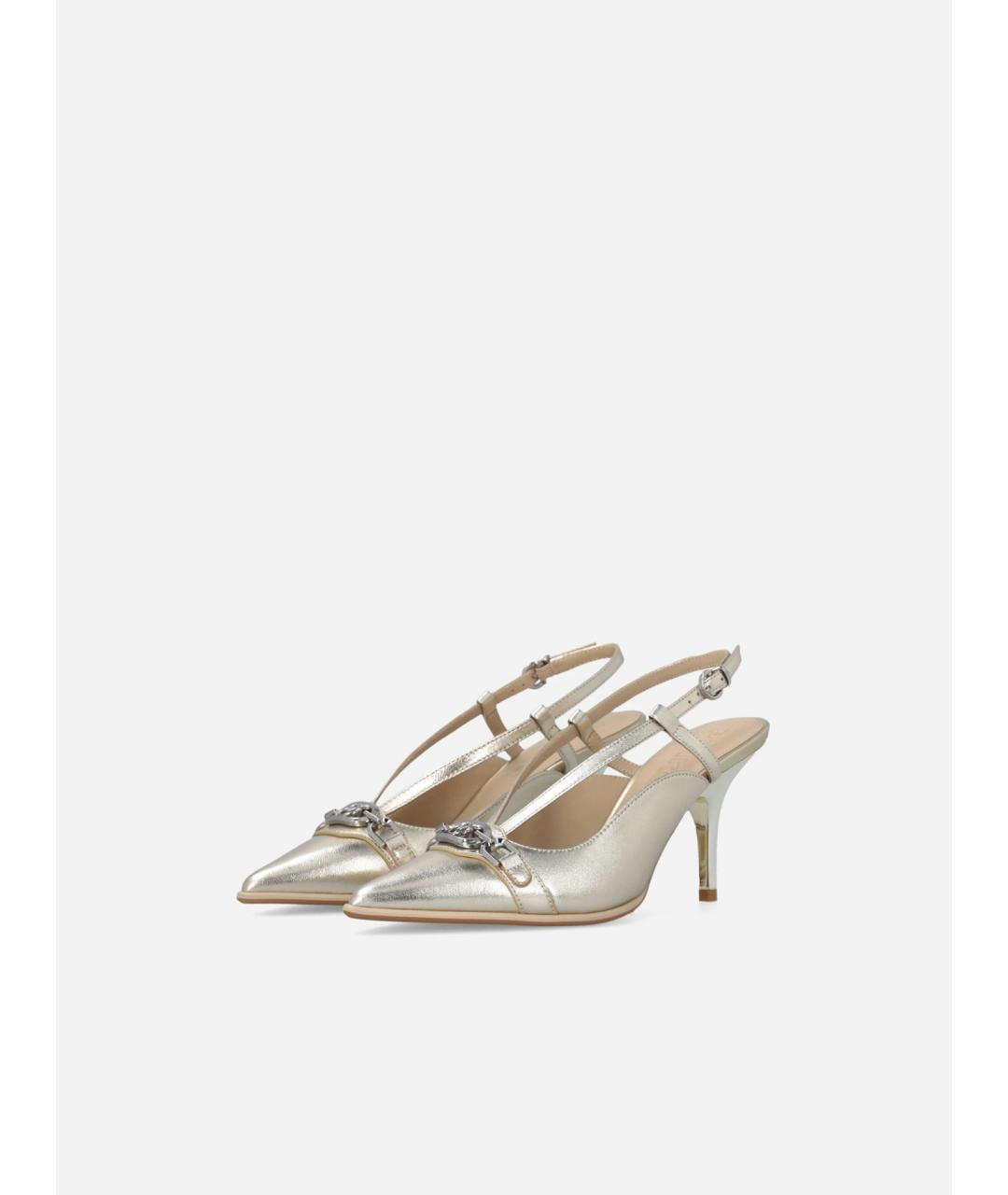 PINKO Серебряные кожаные туфли, фото 6