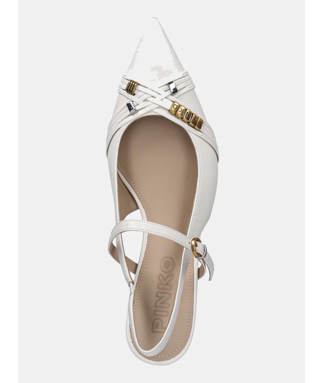 PINKO Белые кожаные туфли, фото 4