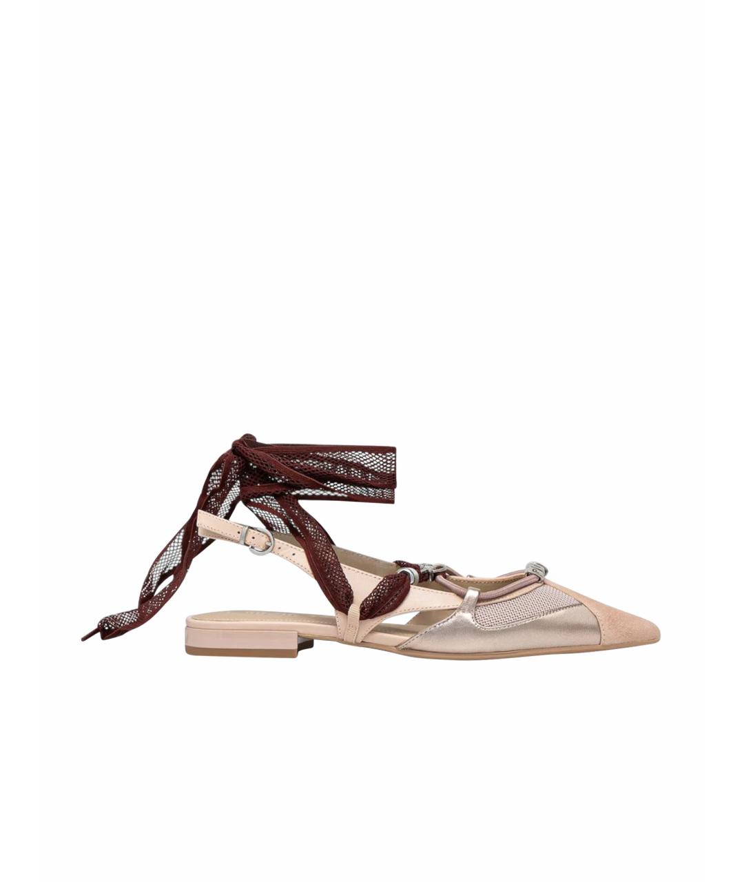 PINKO Розовые текстильные балетки, фото 1