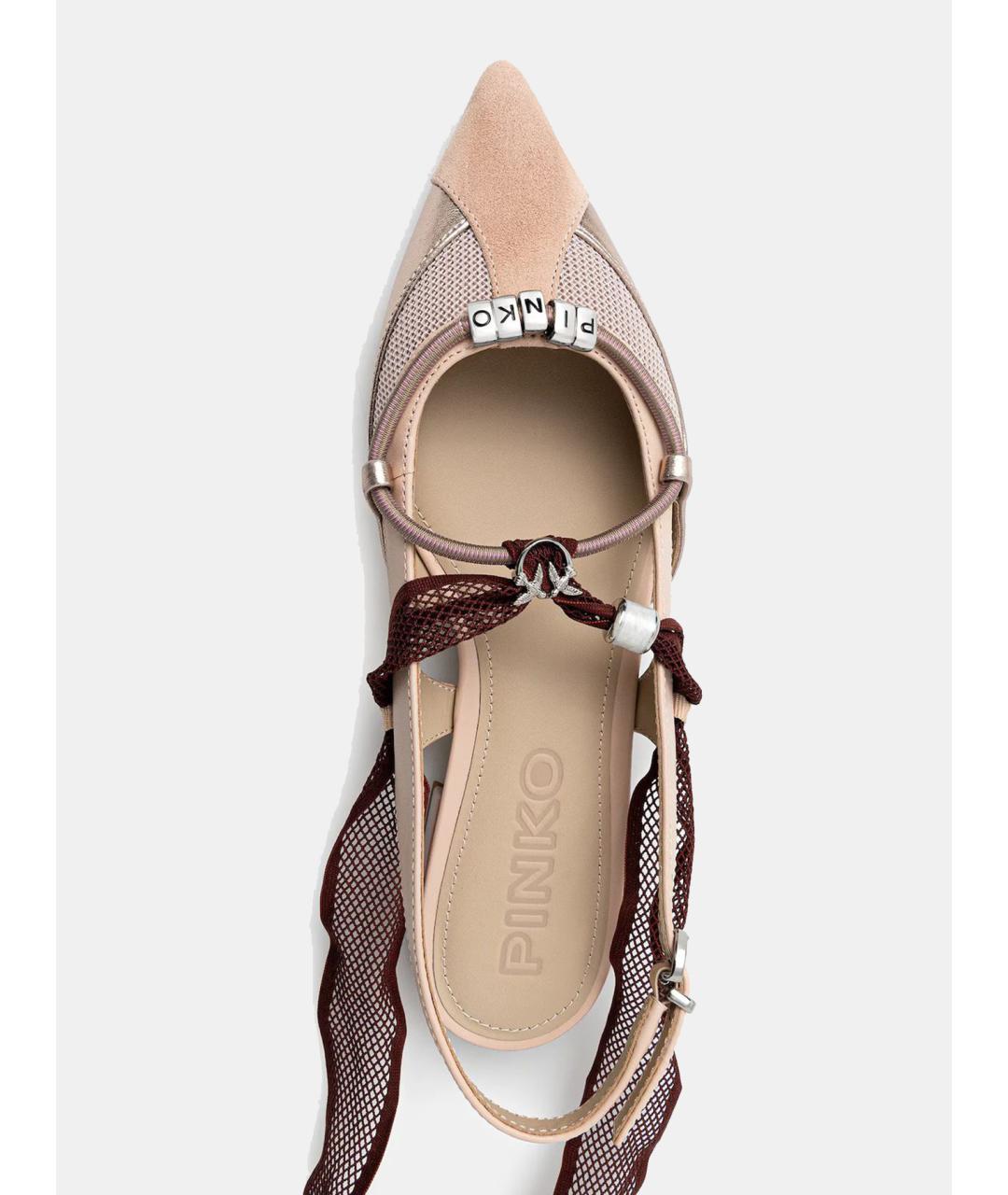 PINKO Розовые текстильные балетки, фото 4