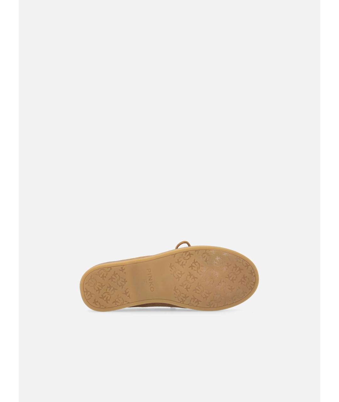 PINKO Бежевые замшевые мокасины, фото 7