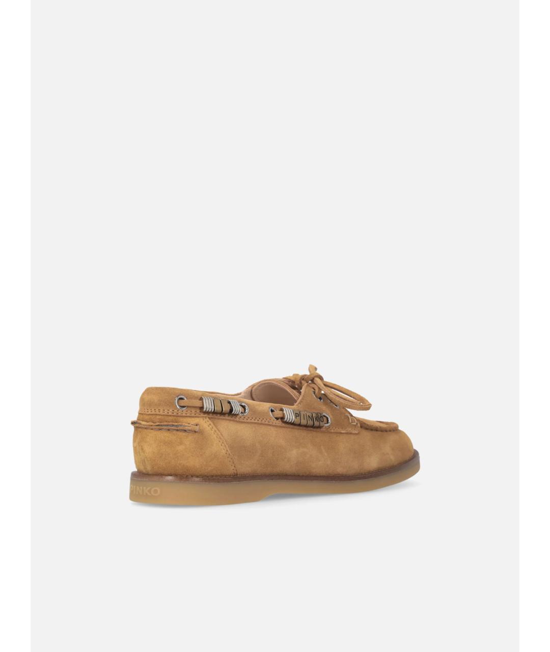 PINKO Бежевые замшевые мокасины, фото 3