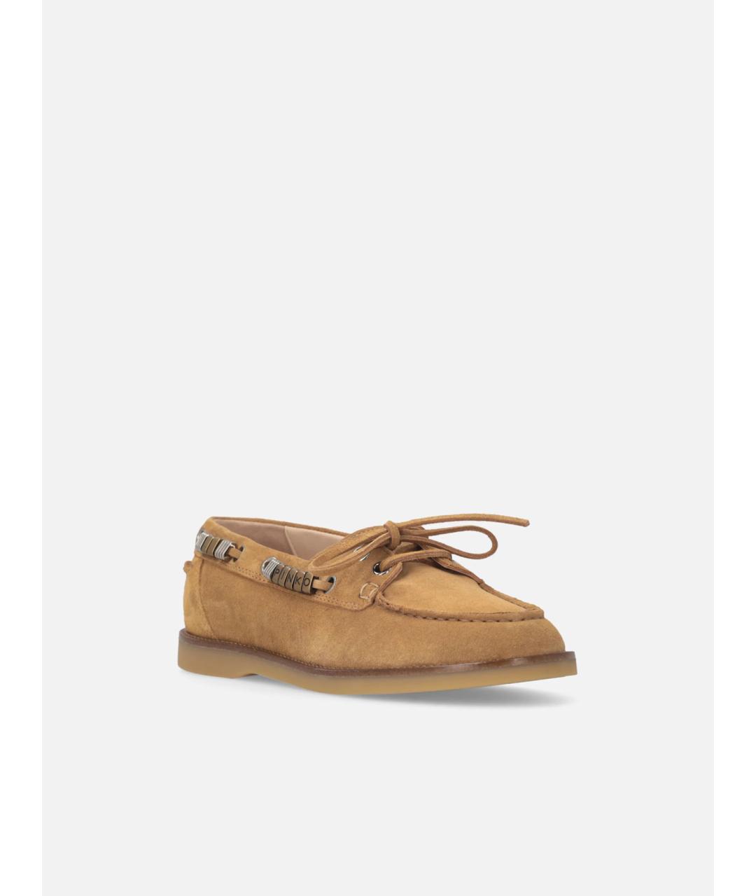 PINKO Бежевые замшевые мокасины, фото 2