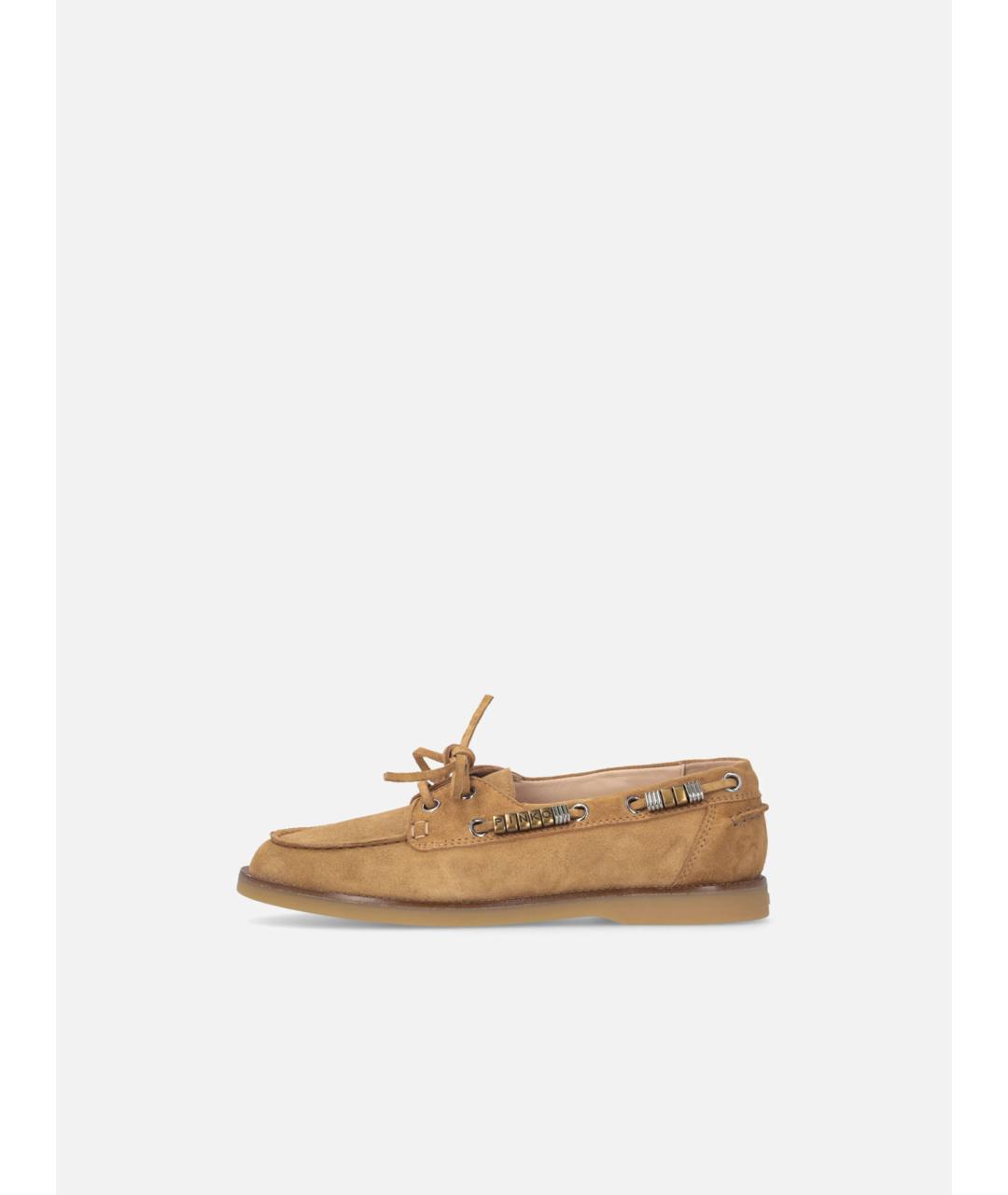 PINKO Бежевые замшевые мокасины, фото 5