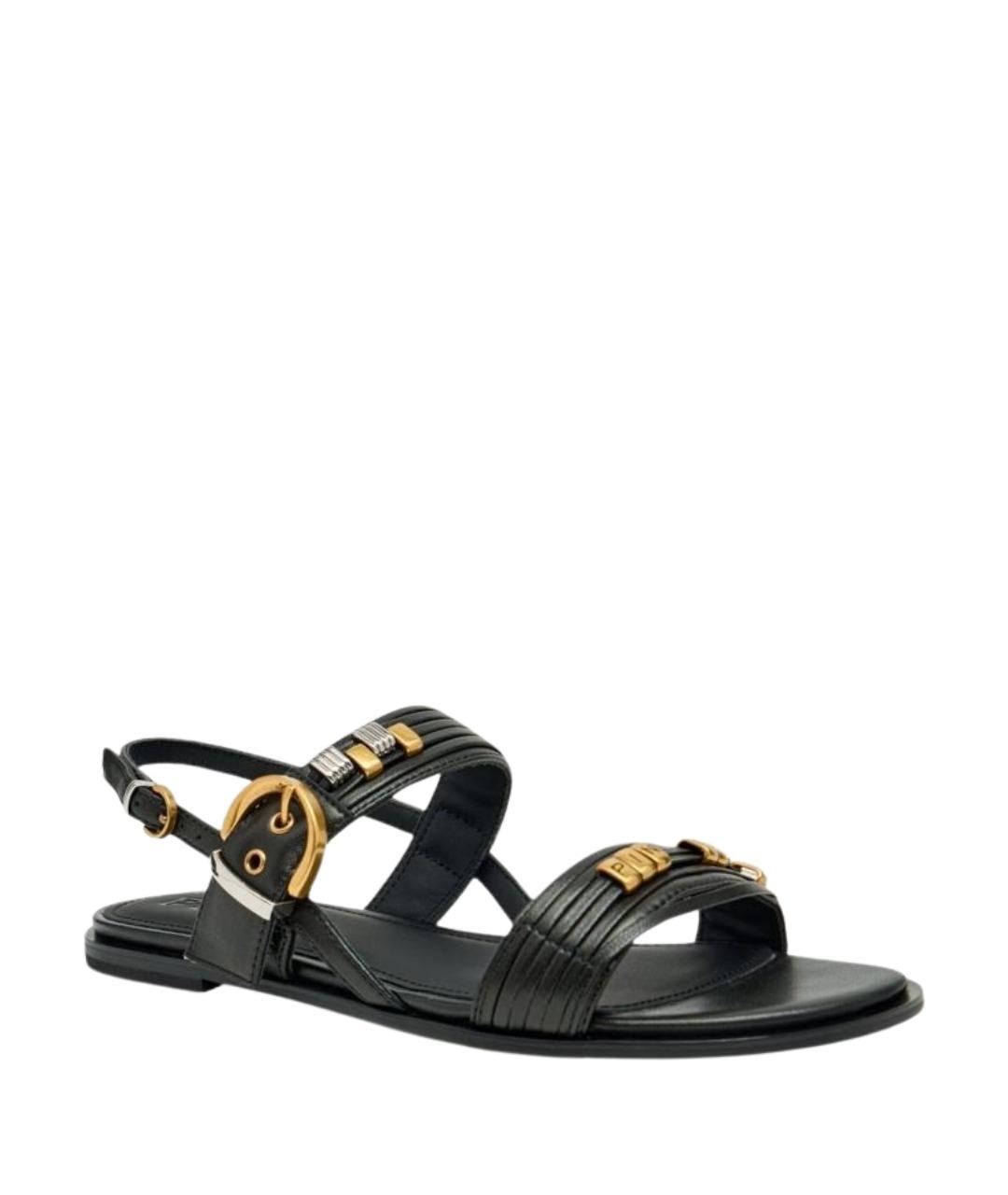 PINKO Черные кожаные сандалии, фото 1