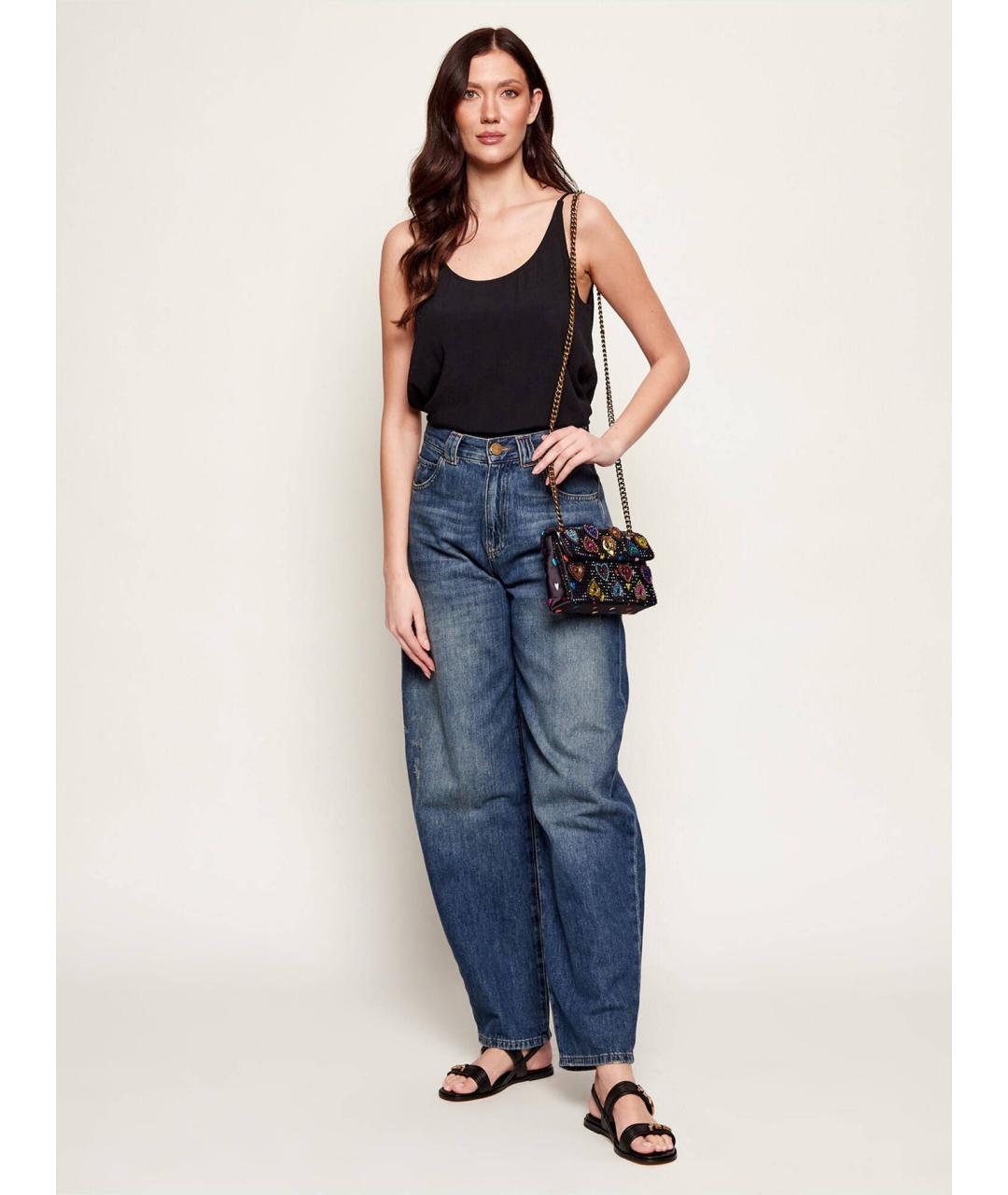 PINKO Черные кожаные сандалии, фото 2