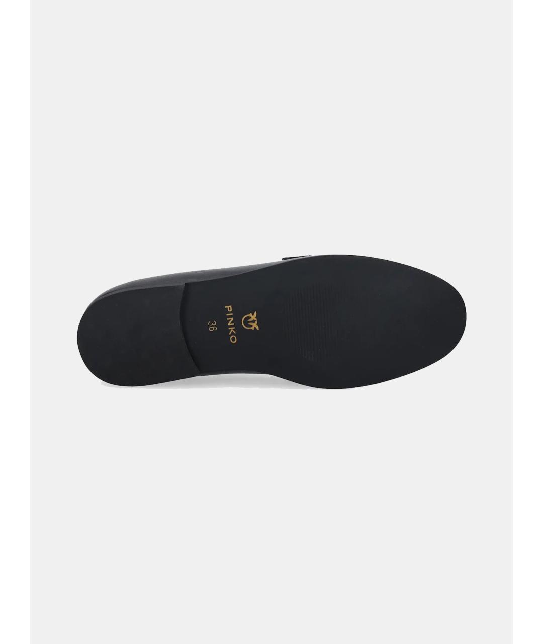 PINKO Черные кожаные лоферы, фото 5