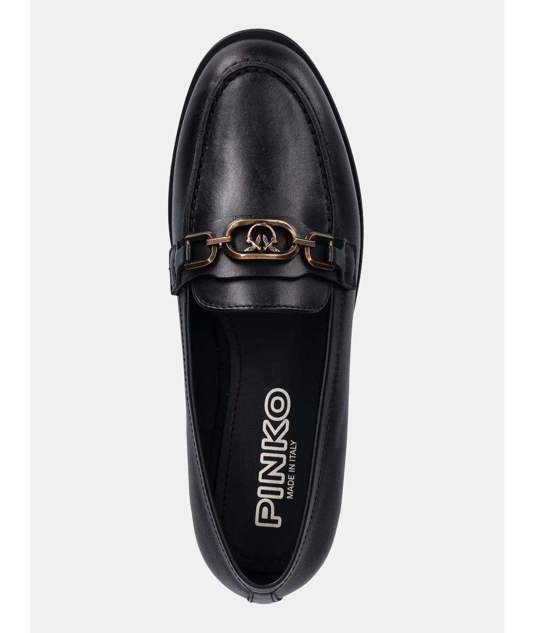 PINKO Черные кожаные лоферы, фото 4