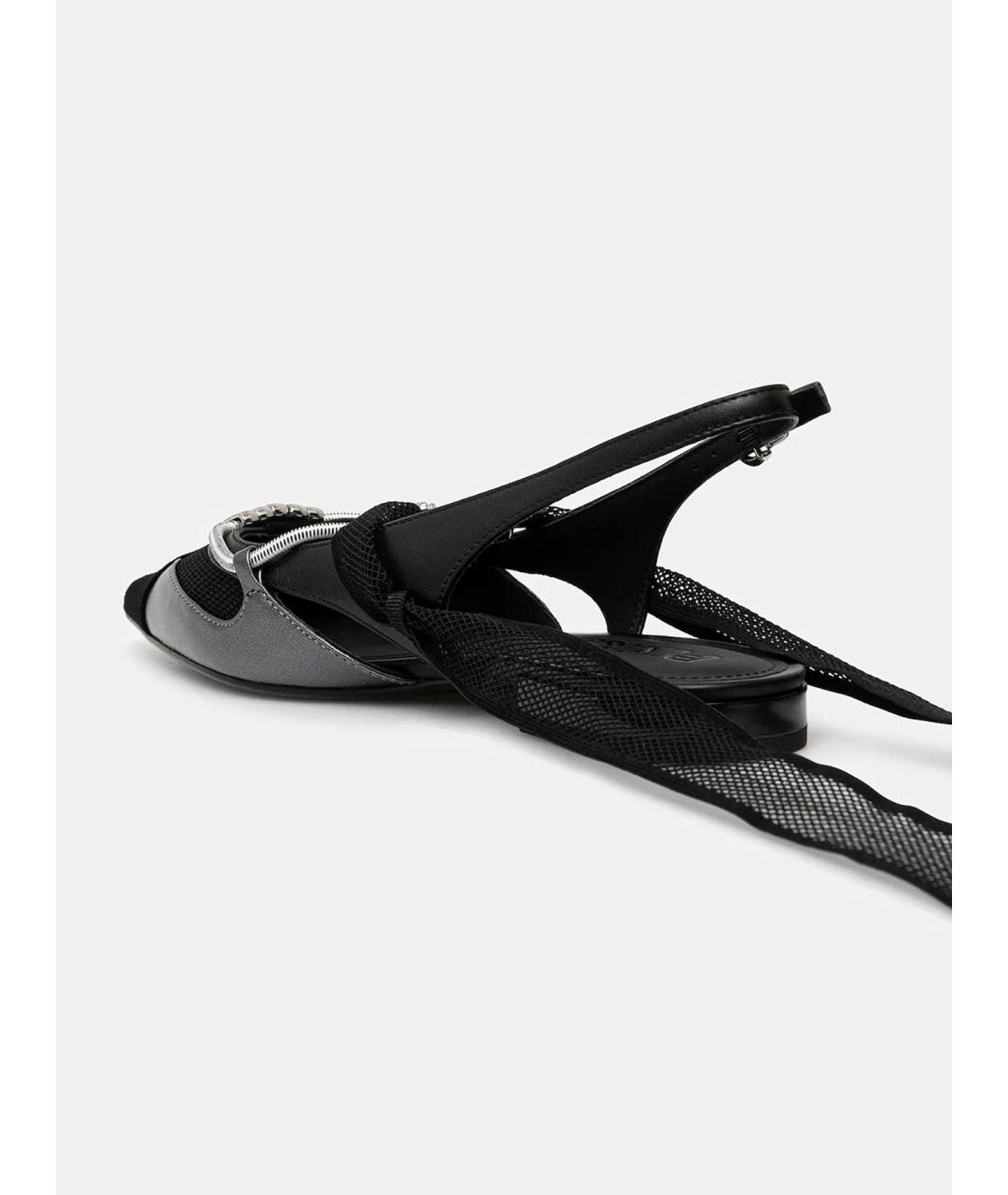 PINKO Черные текстильные балетки, фото 3