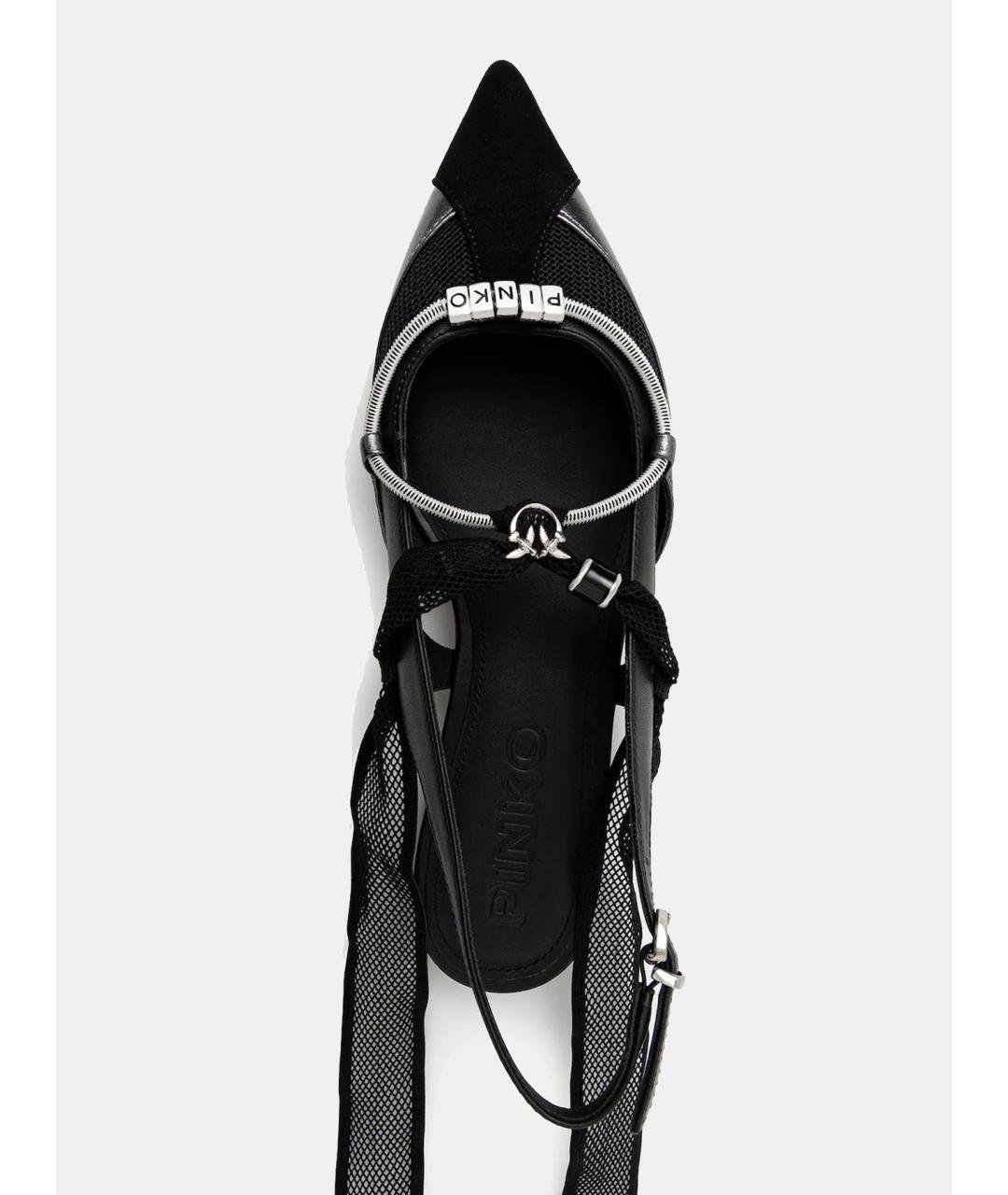 PINKO Черные текстильные балетки, фото 4