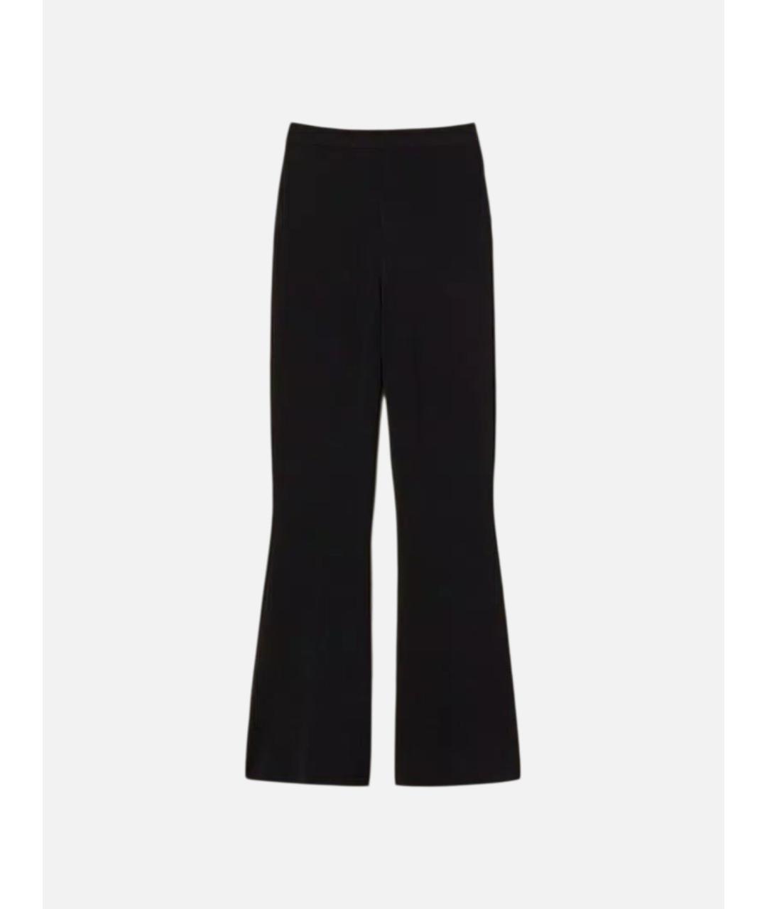 TWIN-SET Черные вискозные прямые брюки, фото 7