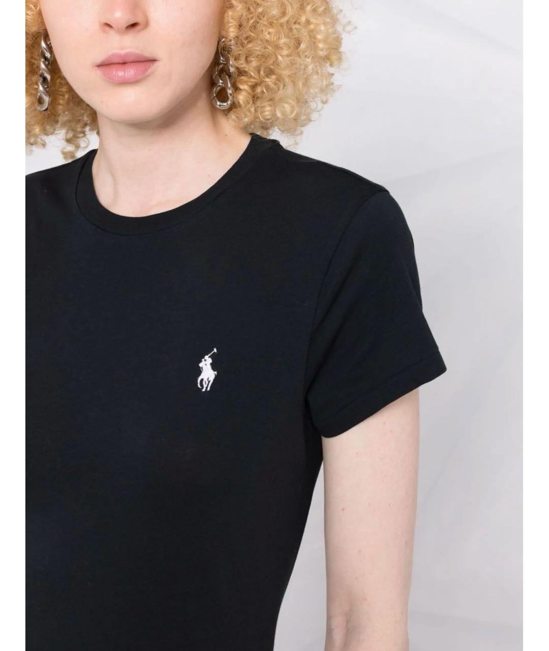 POLO RALPH LAUREN Черная хлопковая футболка, фото 2