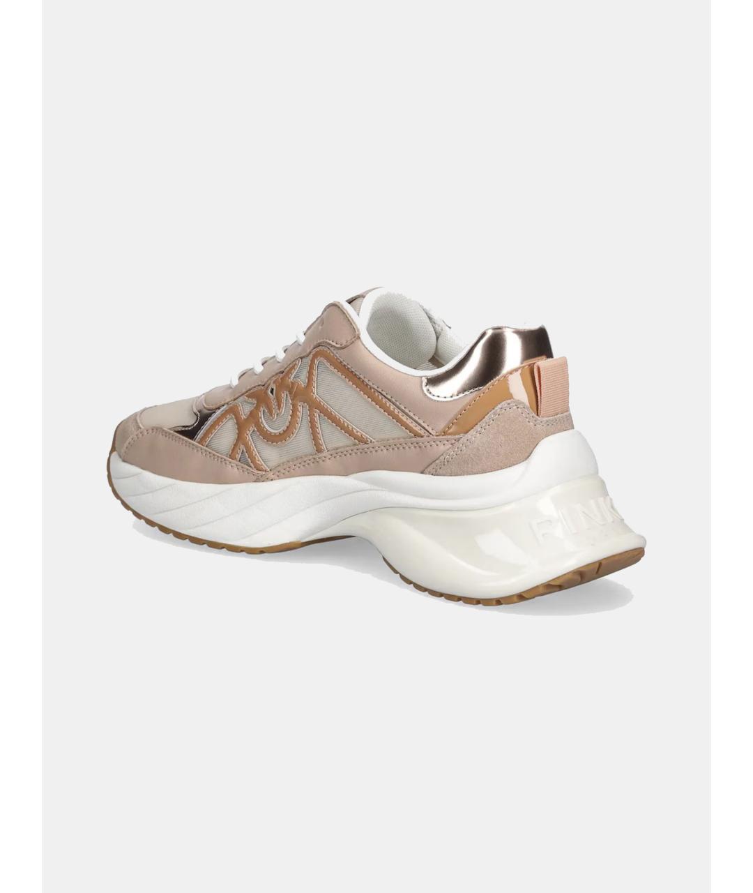 PINKO Бежевые текстильные кроссовки, фото 3