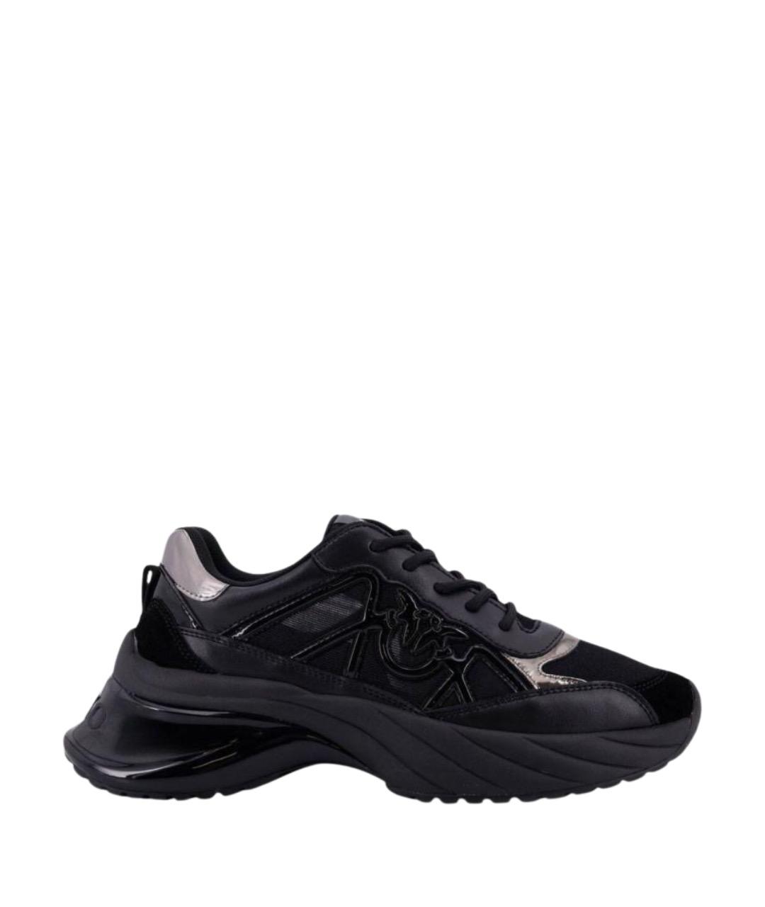 PINKO Черные кожаные кроссовки, фото 1