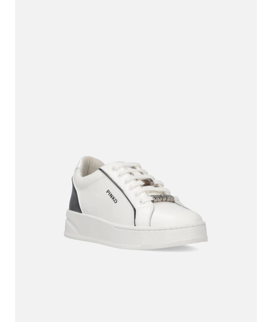 PINKO Белые кожаные кеды, фото 2