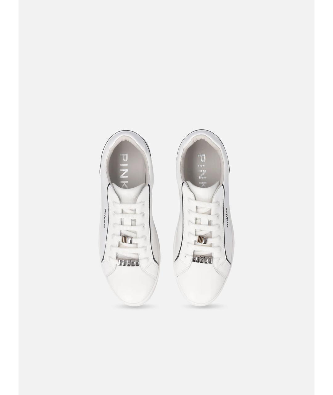 PINKO Белые кожаные кеды, фото 9