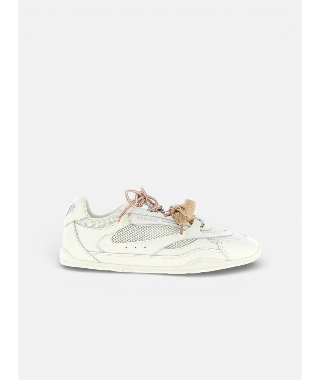 PINKO Белые кожаные кроссовки, фото 6