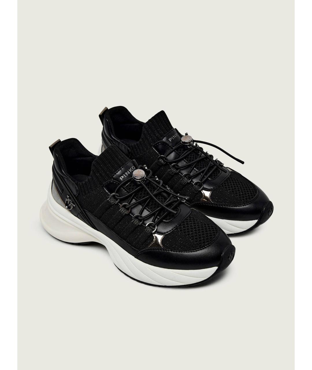 PINKO Черные кожаные кроссовки, фото 2