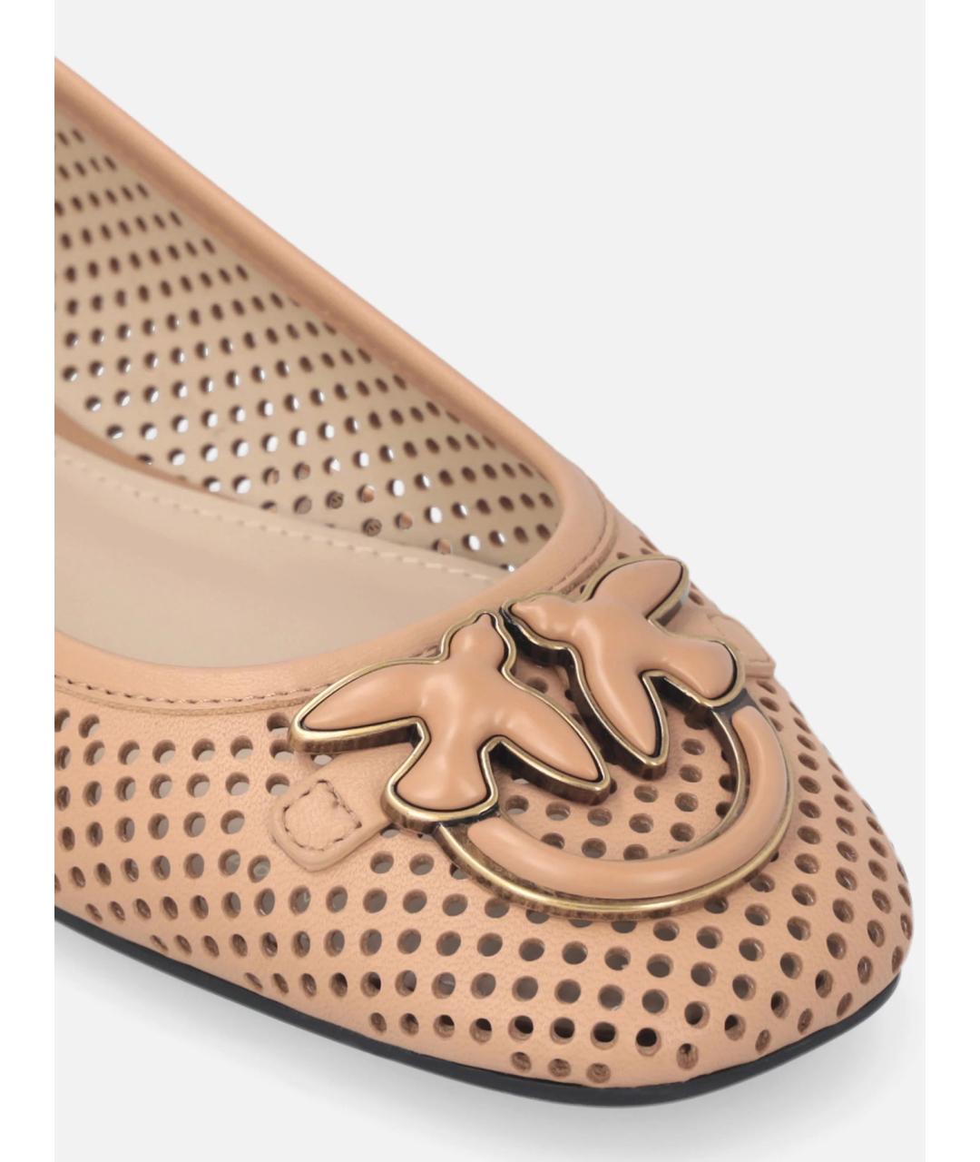 PINKO Розовые кожаные балетки, фото 4