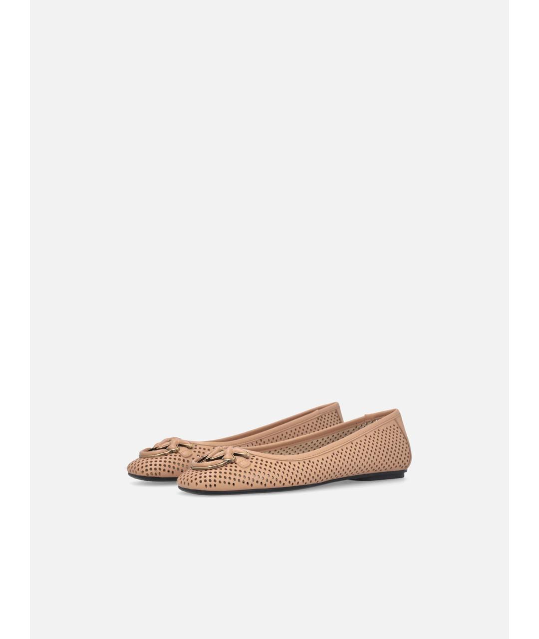 PINKO Розовые кожаные балетки, фото 6