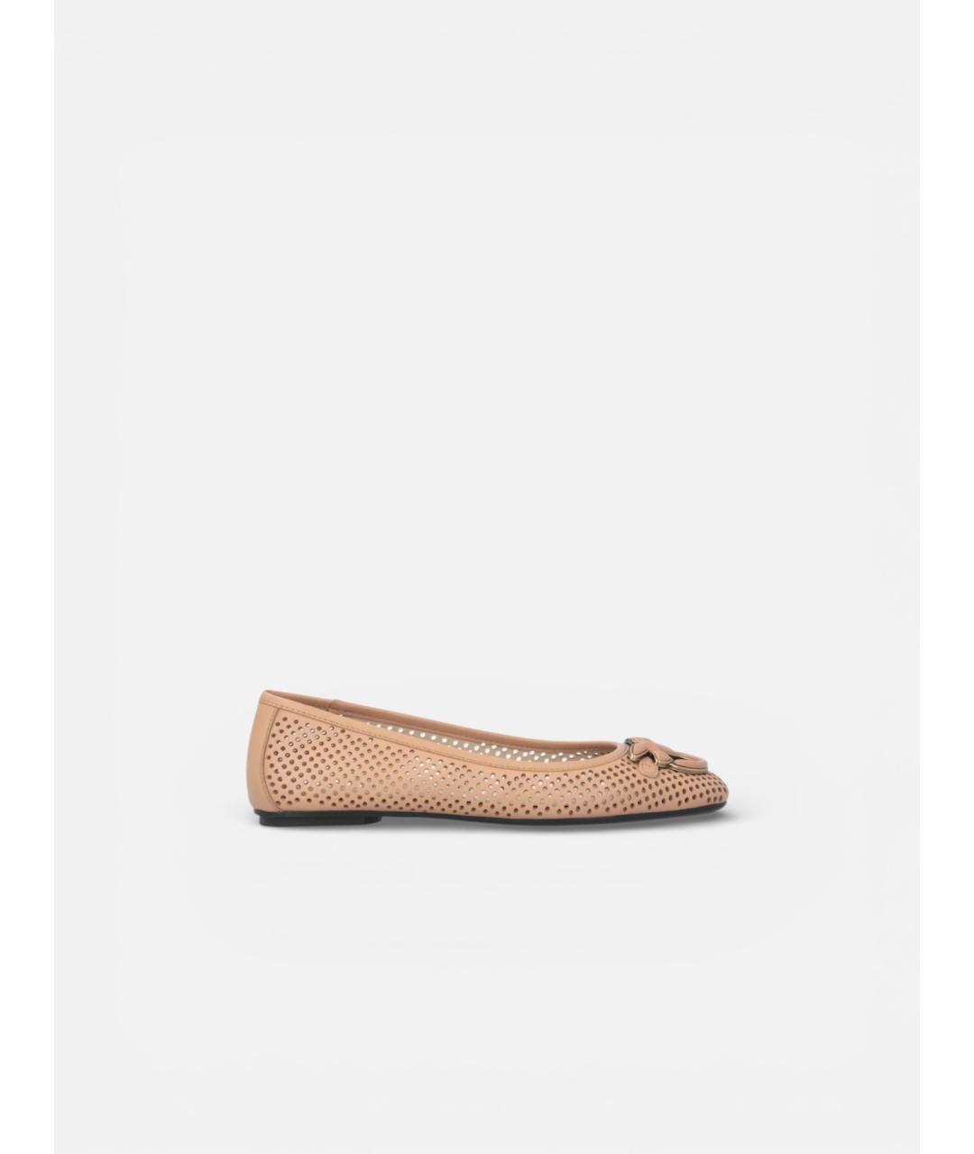 PINKO Розовые кожаные балетки, фото 8