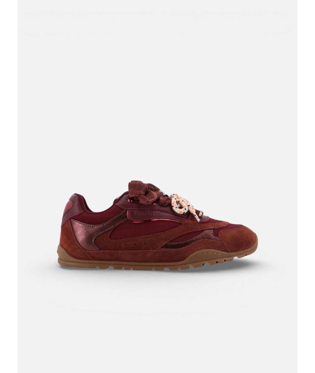 PINKO Красные замшевые кроссовки, фото 5