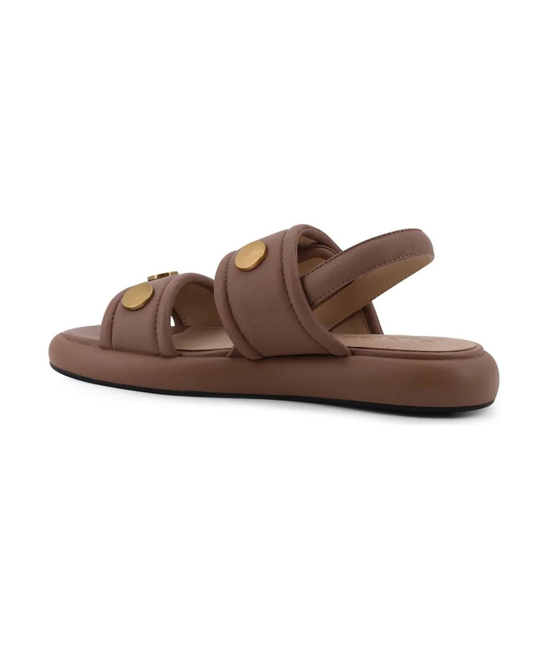 PINKO Коричневые кожаные босоножки, фото 3