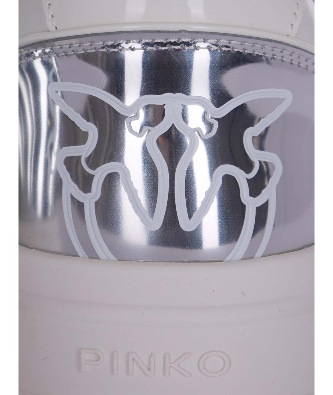 PINKO Белые кожаные кеды, фото 3