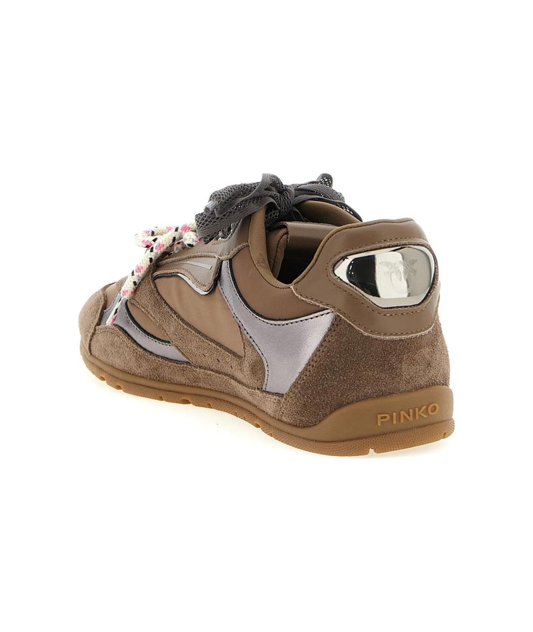 PINKO Коричневые замшевые кроссовки, фото 3