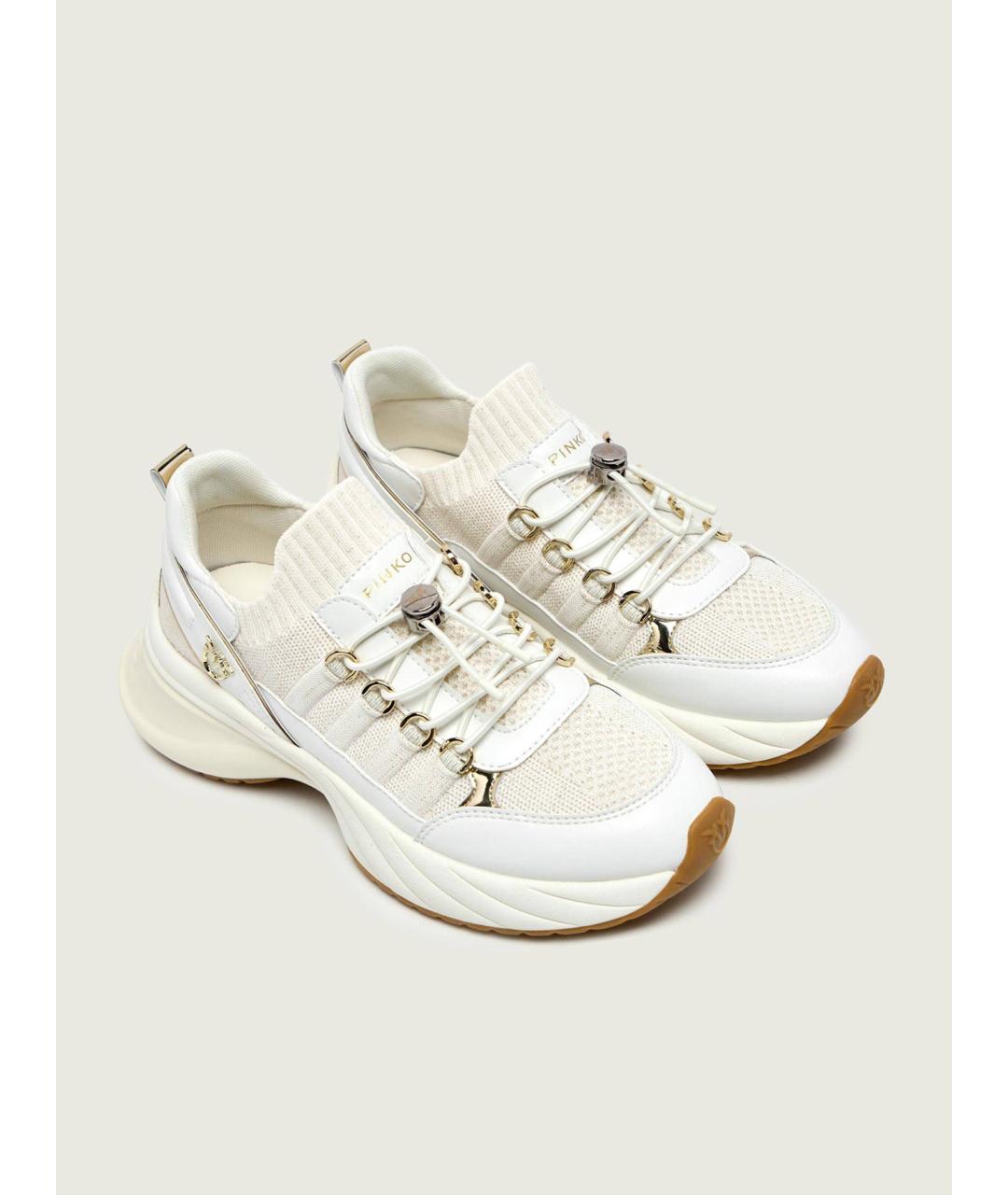 PINKO Белые синтетические кроссовки, фото 5